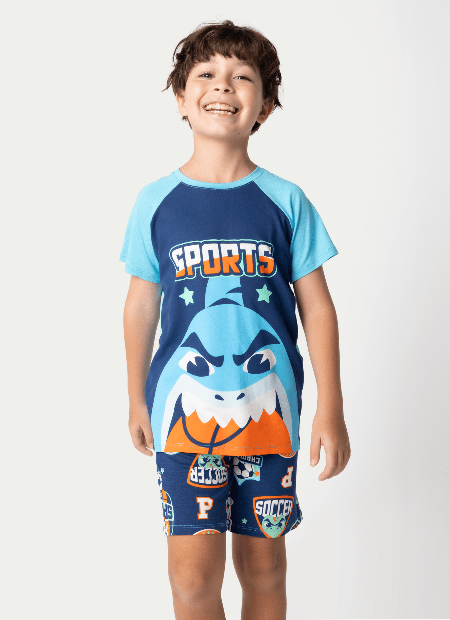 Pijama-Manga-Curta-Viscolycra-Menino-Tubarao-Futebol