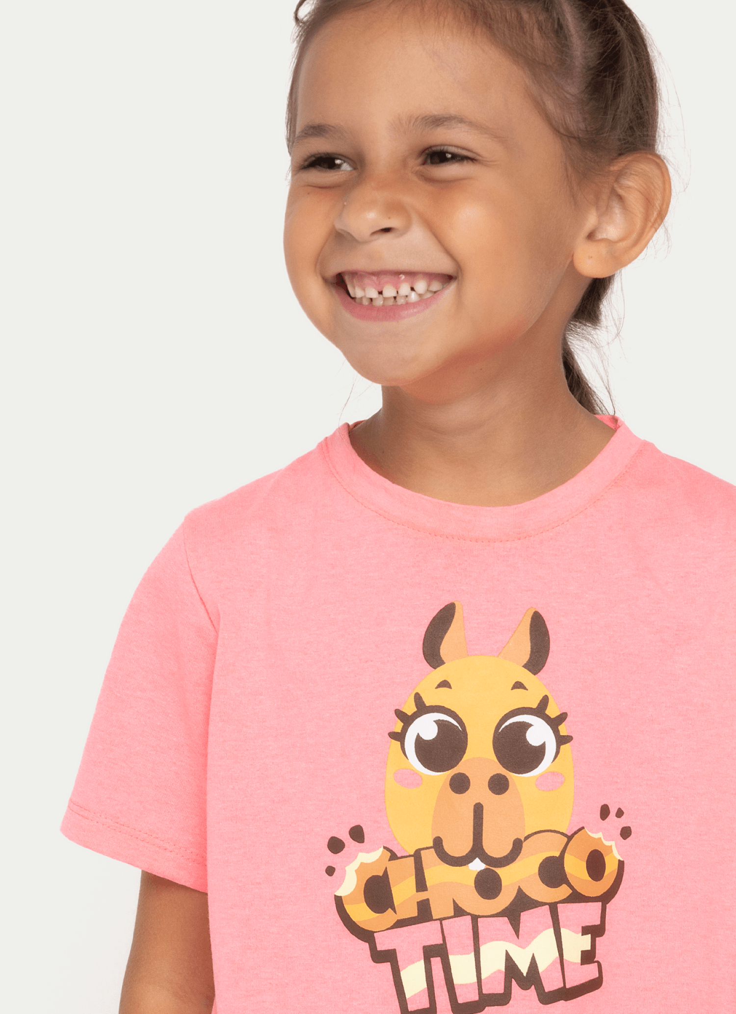 Pijama-Manga-Curta-Algodao-Menina-Capivara-Chocolate