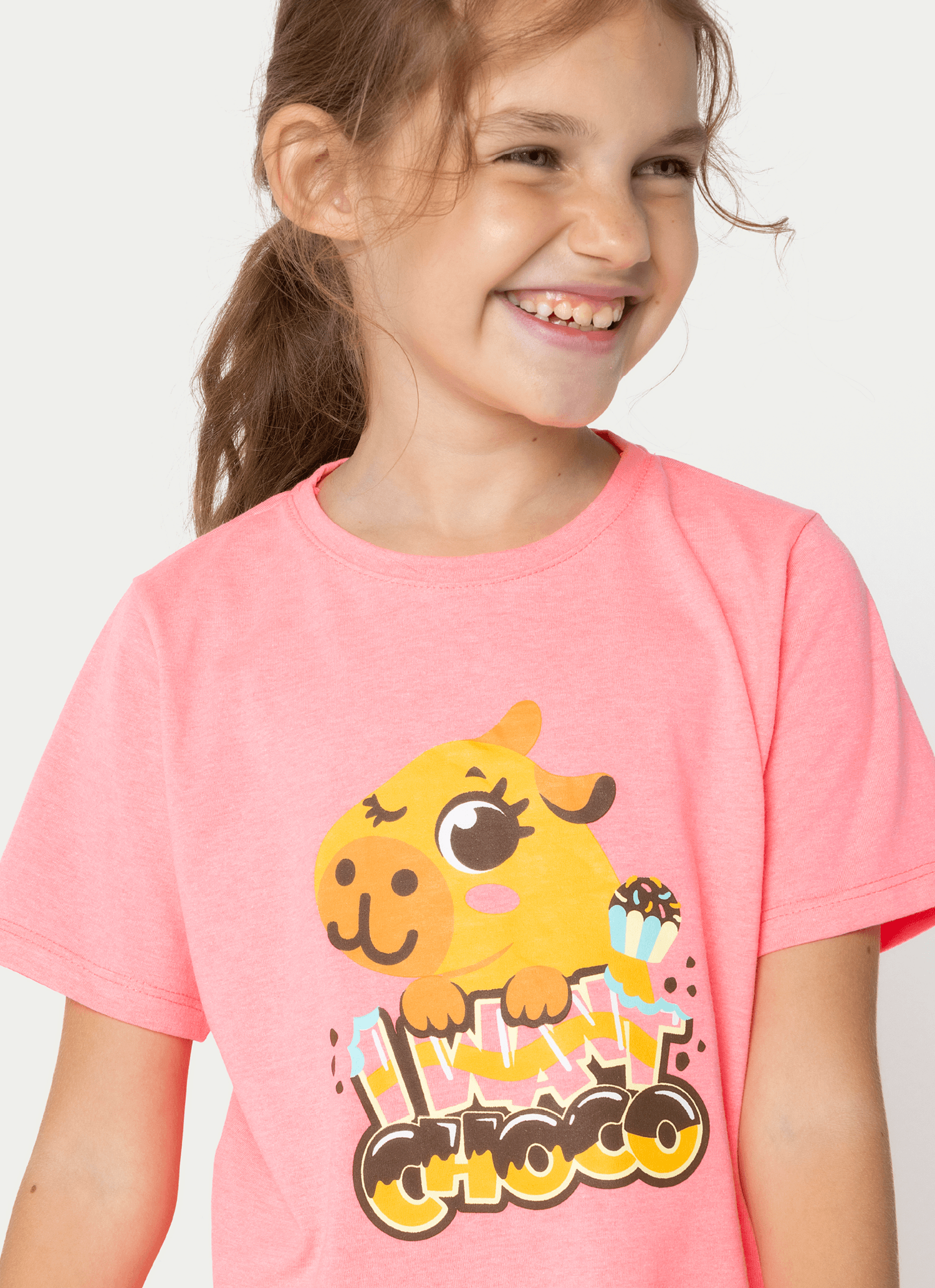 Pijama-Manga-Curta-Algodao-Menina-Capivara-Chocolate