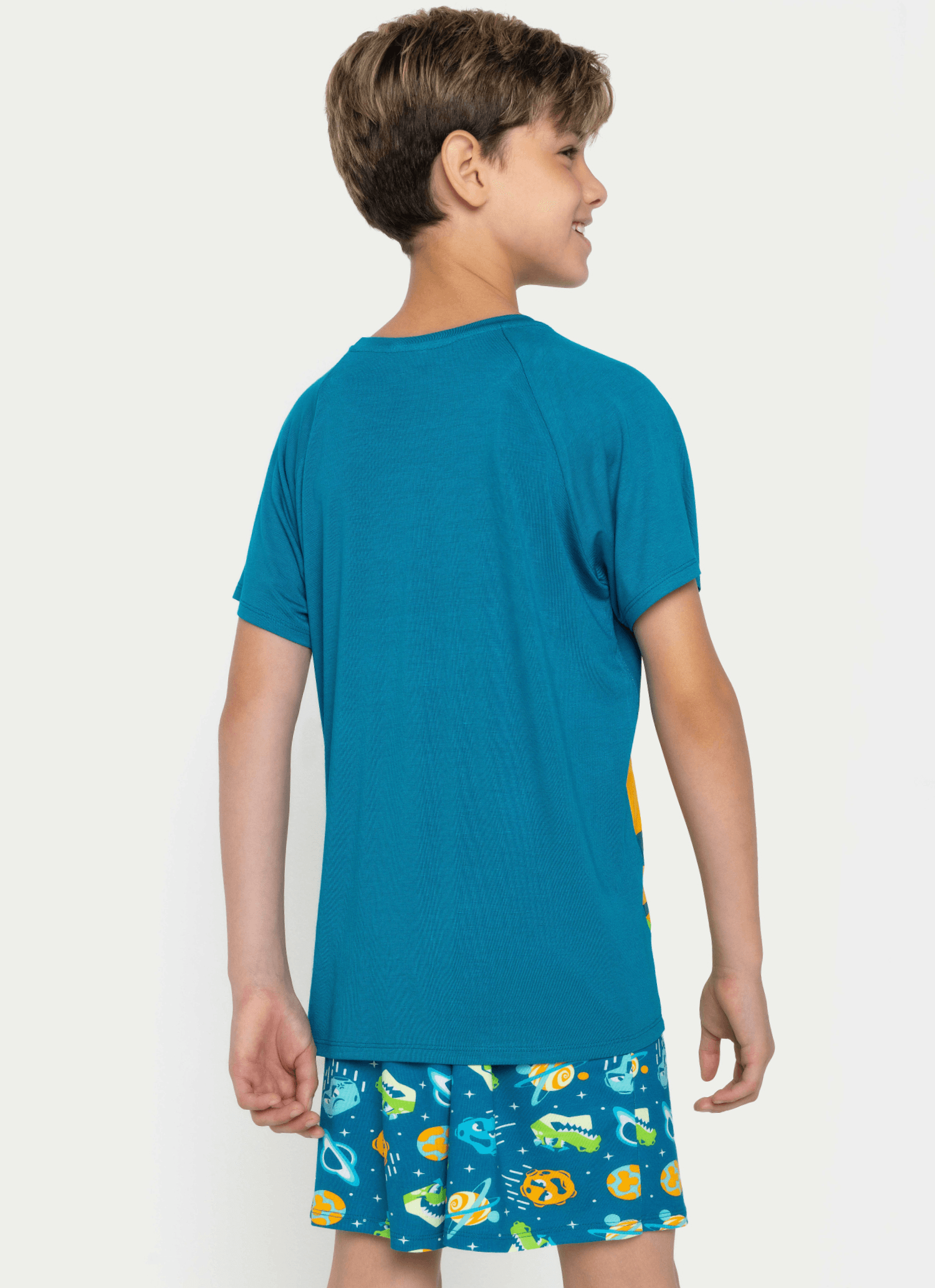 Pijama-Manga-Curta-Viscolycra-Menino-Teen-Dino-Astronauta