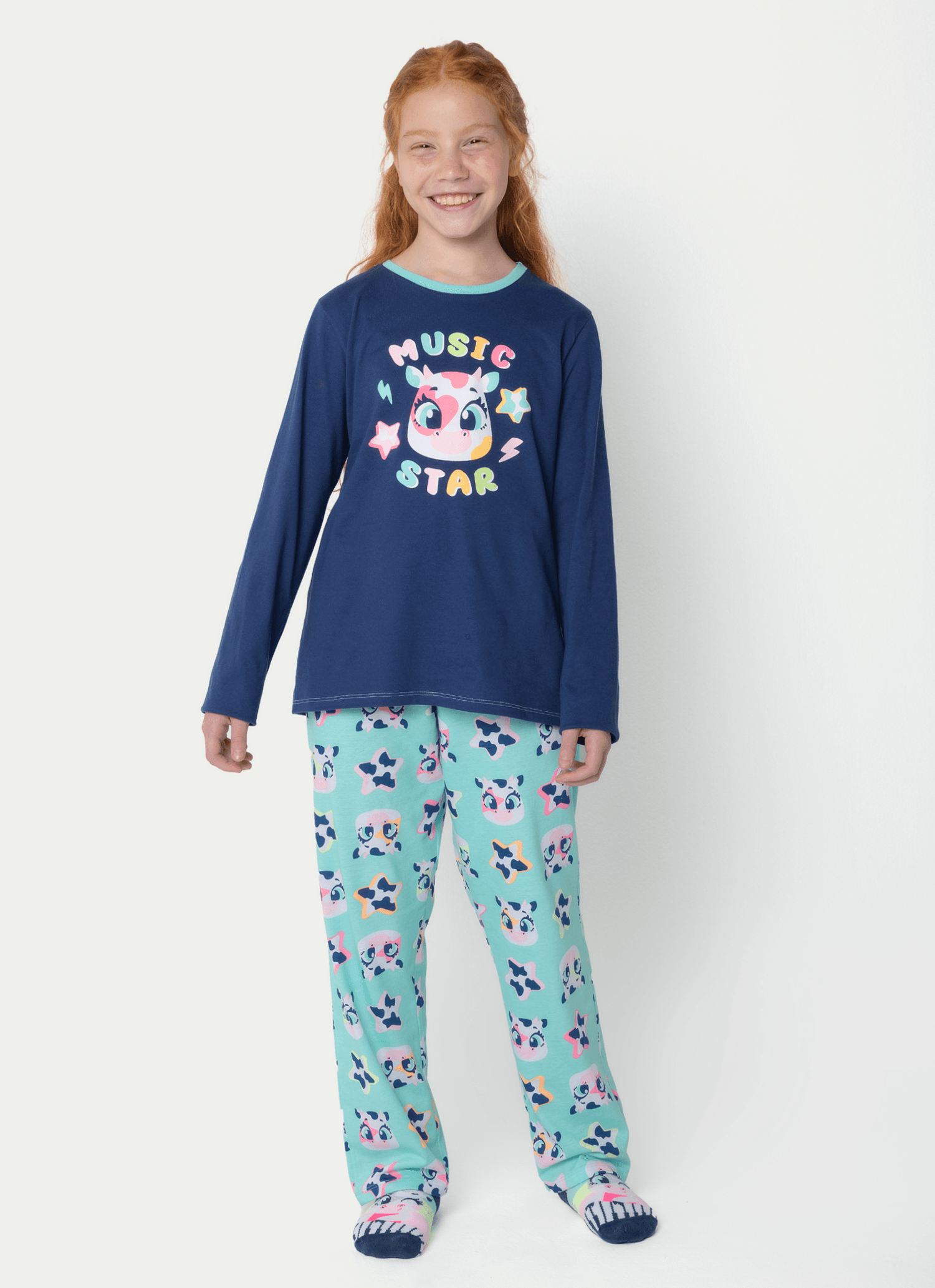 Pijama-Manga-Longa-Algodao-Menina-Teen-Vaca-Moosic
