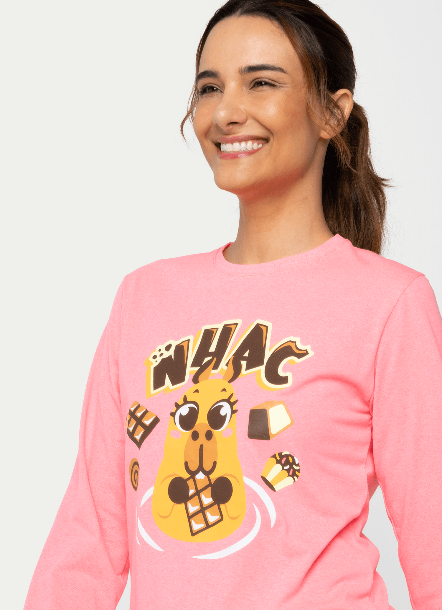 Pijama-Manga-Longa-Algodao-Feminino-Capivara-Chocolate