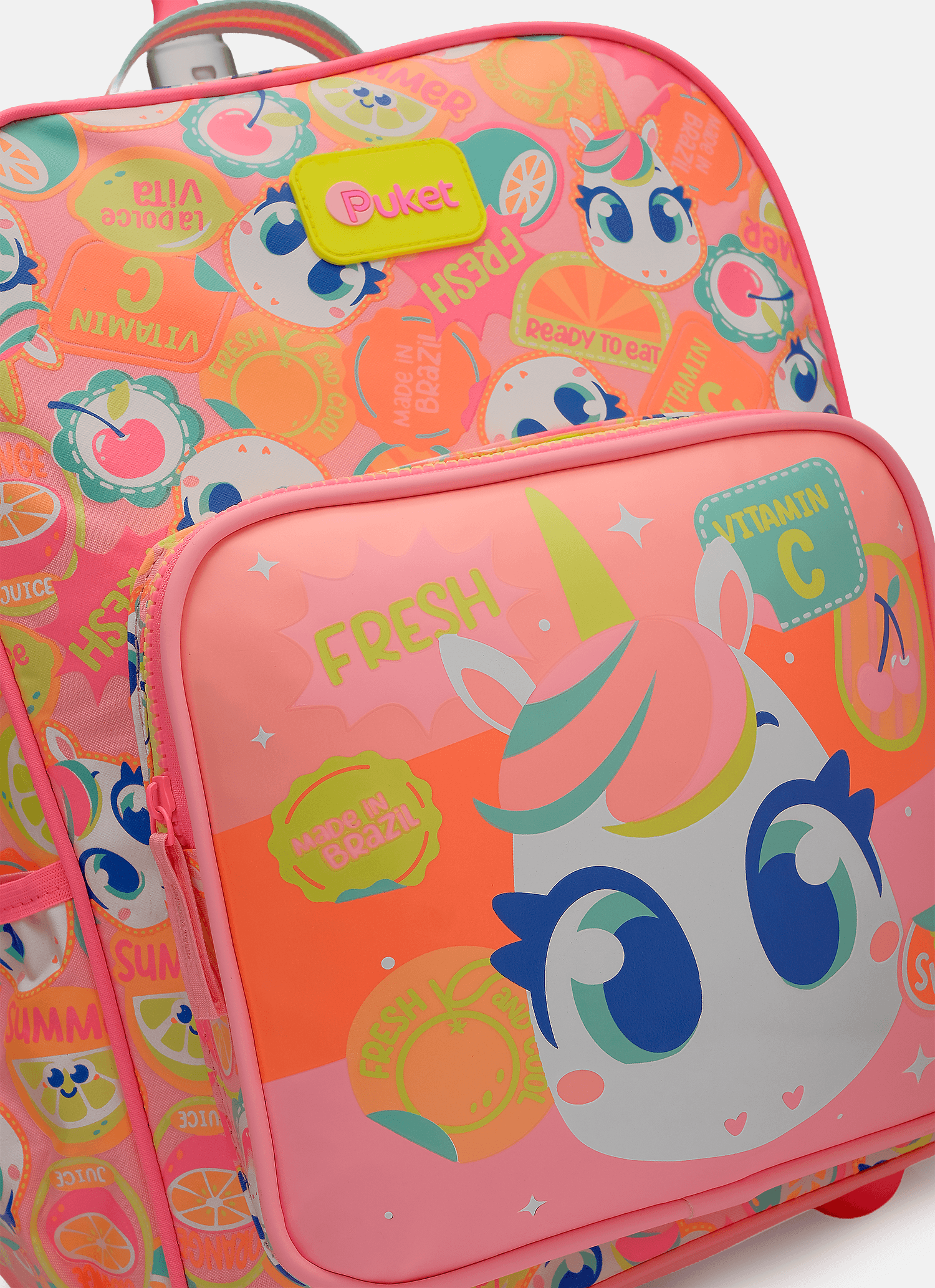 Mochila-Com-Rodinha-Pequena-Unicornio-Frutas