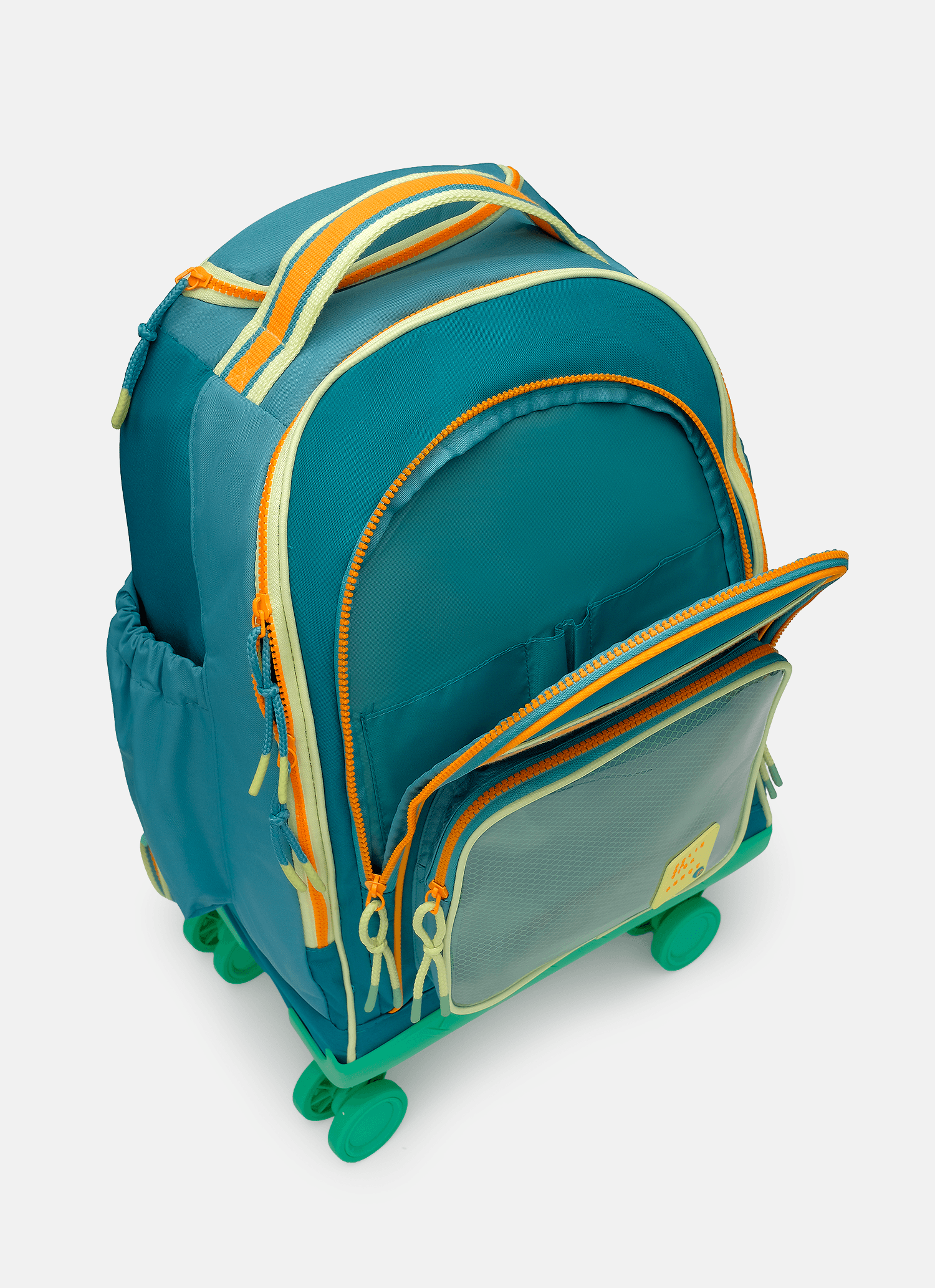 Mochila-Com-Rodinha-306-Color-Block-Azul-Petroleo-E-Laranja