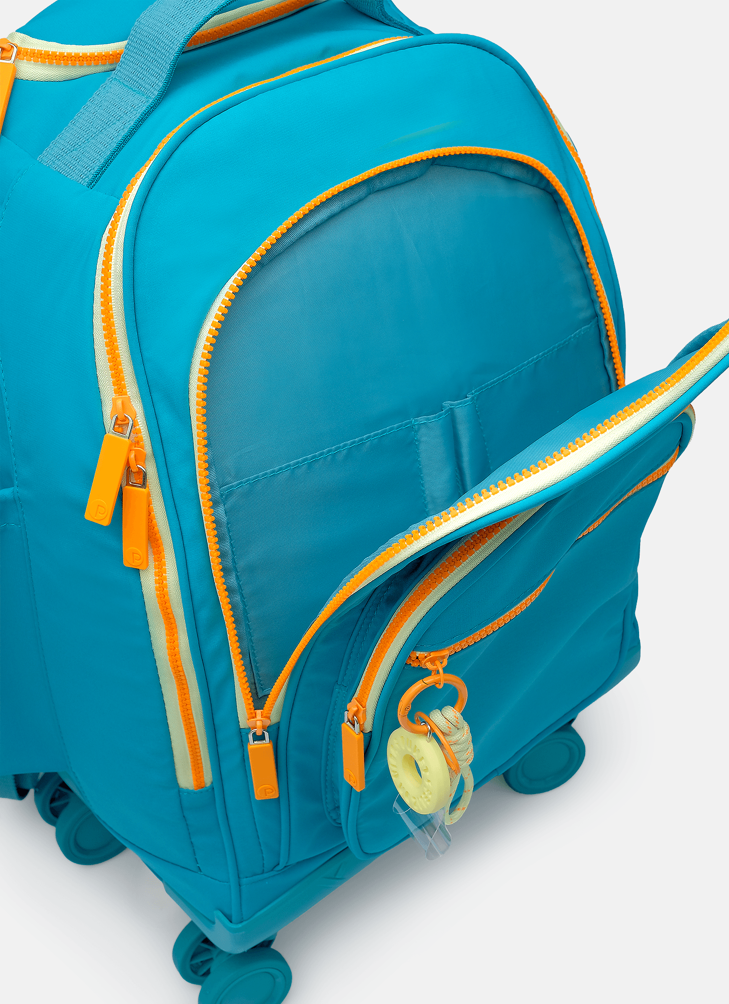 Mochila-Com-Rodinha-360-Azul-Petroleo-E-Laranja