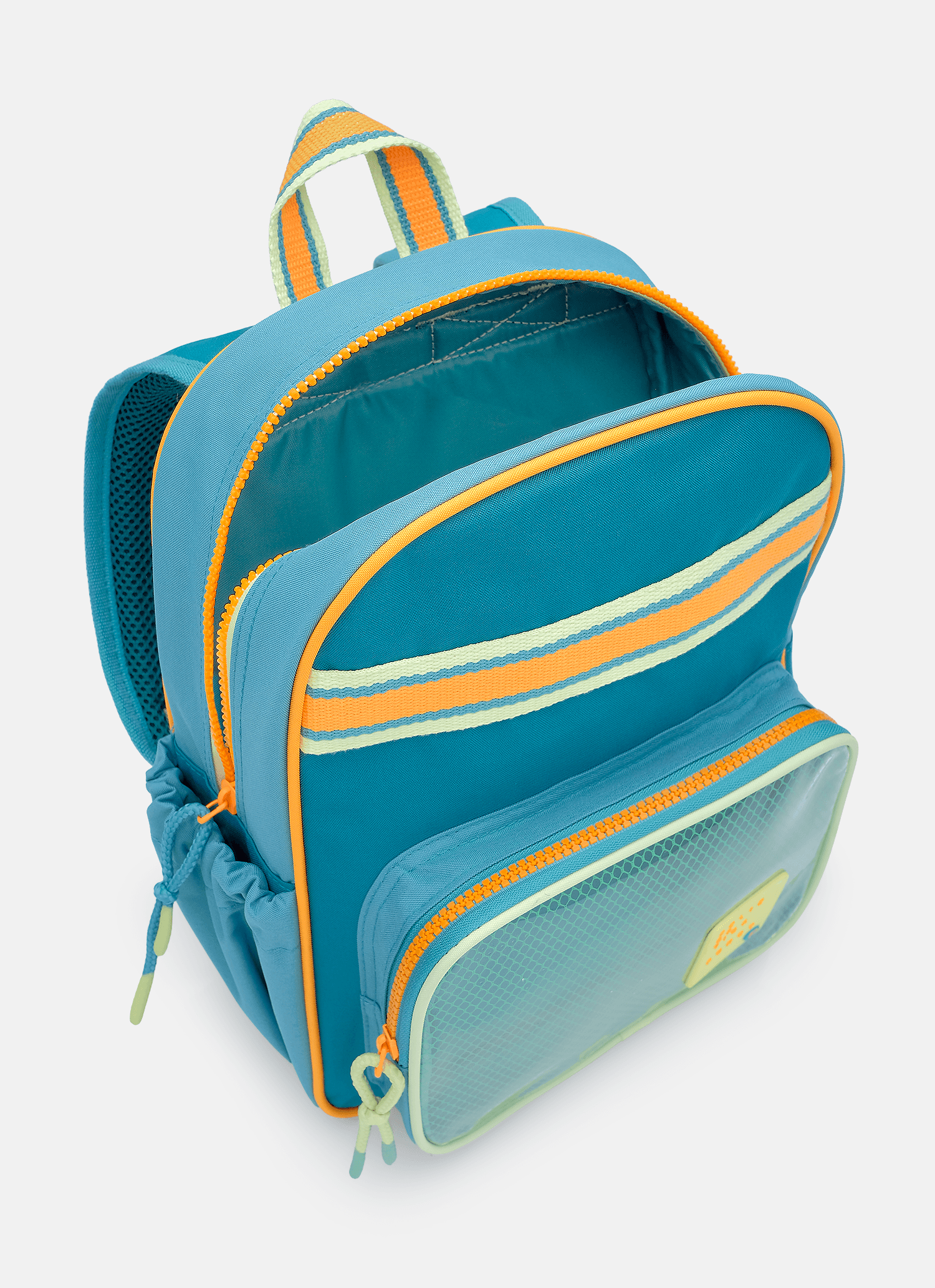 Mochila-Costas-Media-Color-Block-Azul-Petroleo-E-Laranja