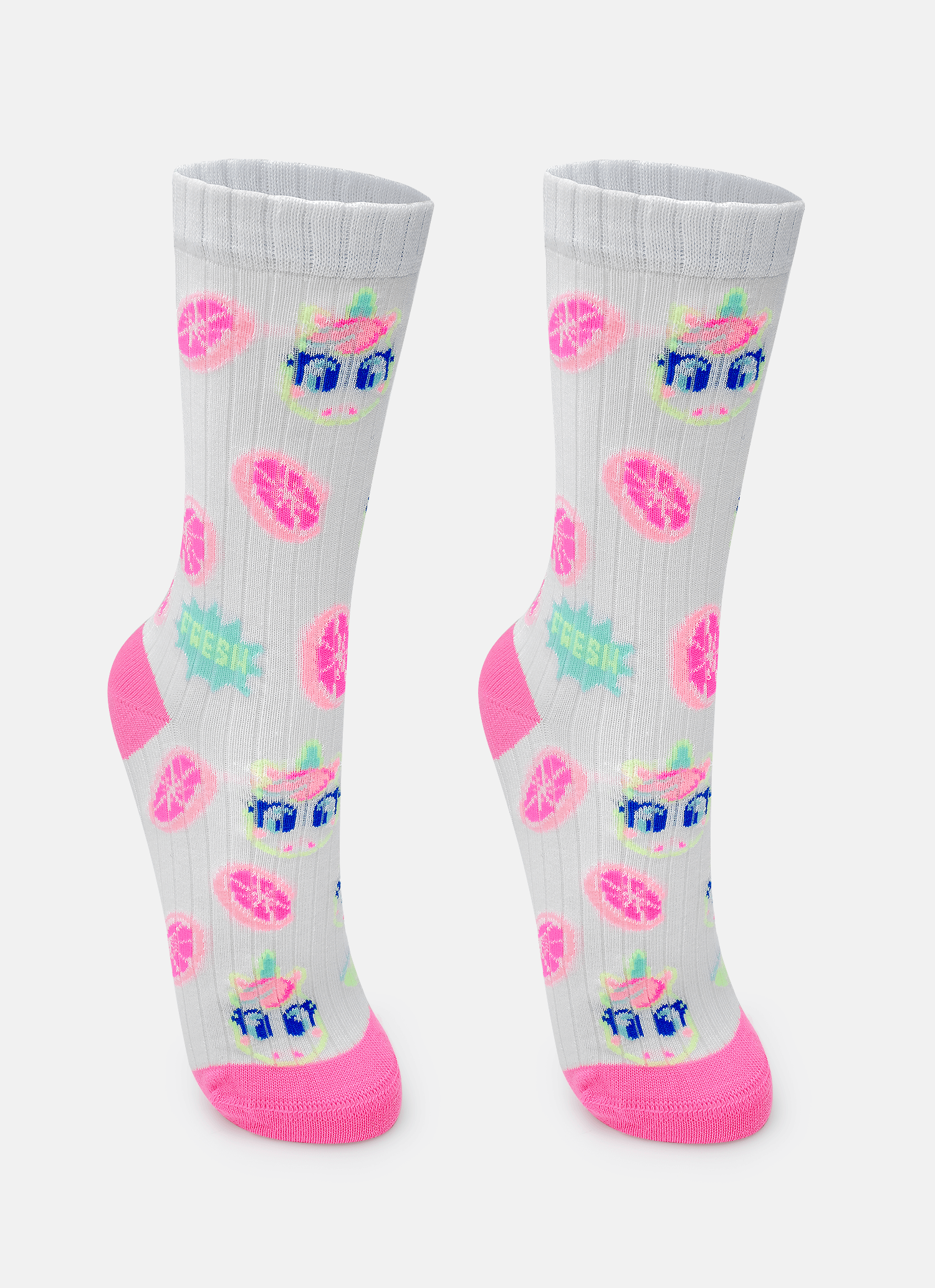 Meia-Cano-Medio-Feminina-Unicornio-Frutas
