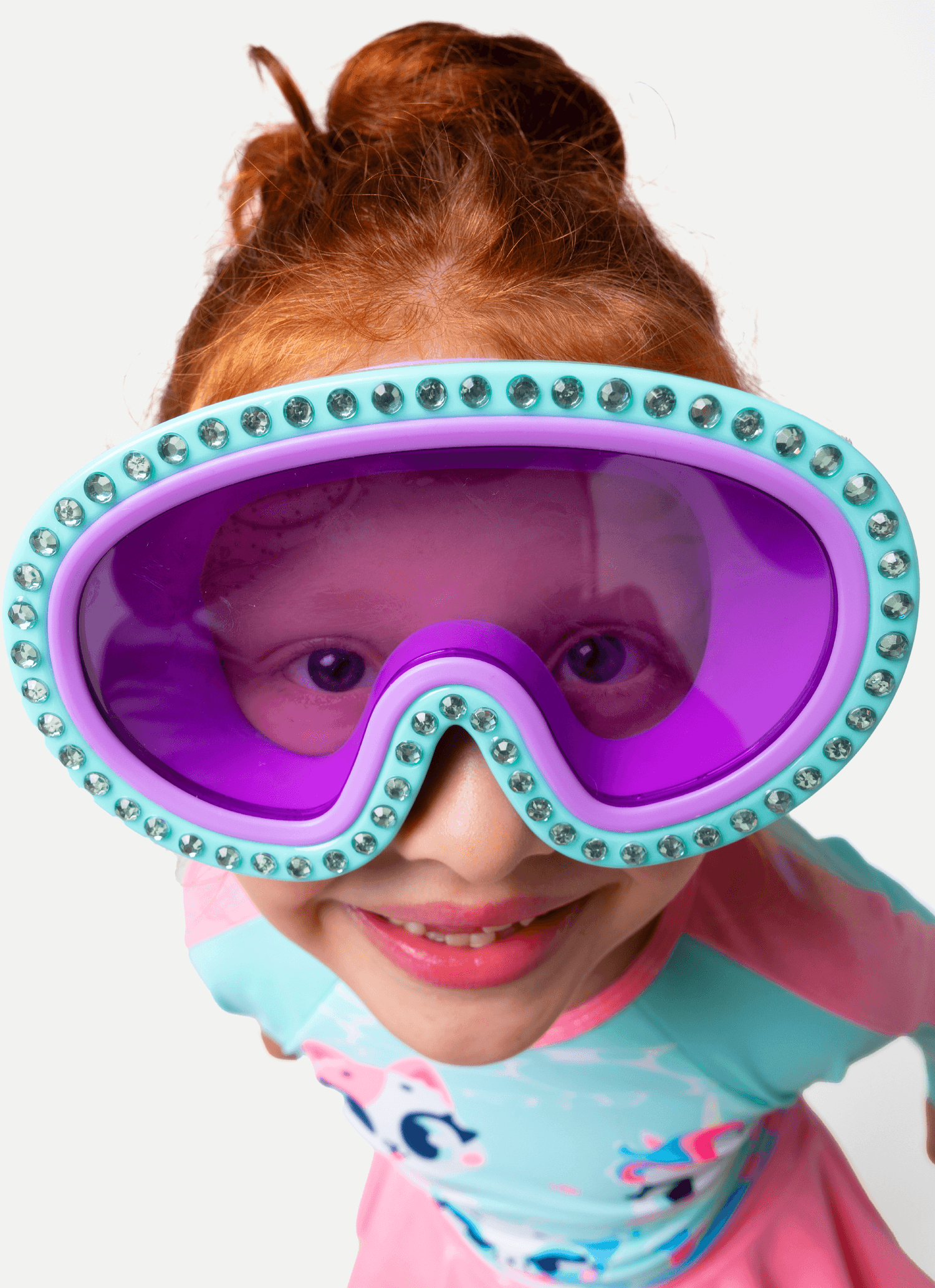 Oculos-De-Natacao-Menina-Color-Block-Verde-Agua