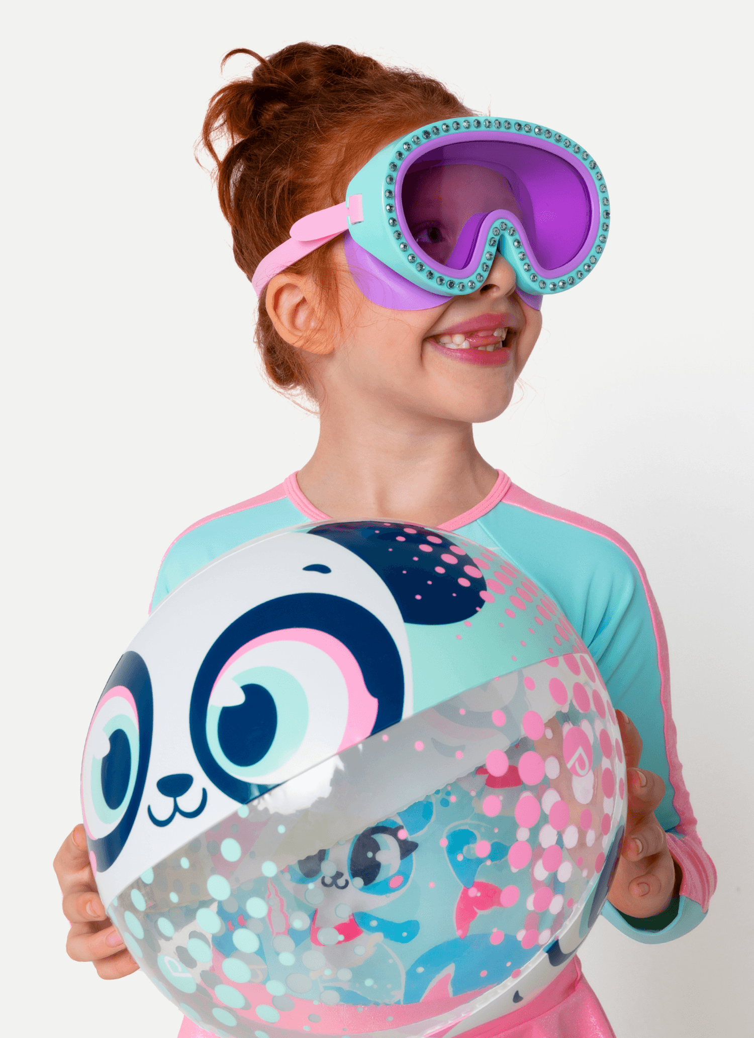 Oculos-De-Natacao-Menina-Color-Block-Verde-Agua