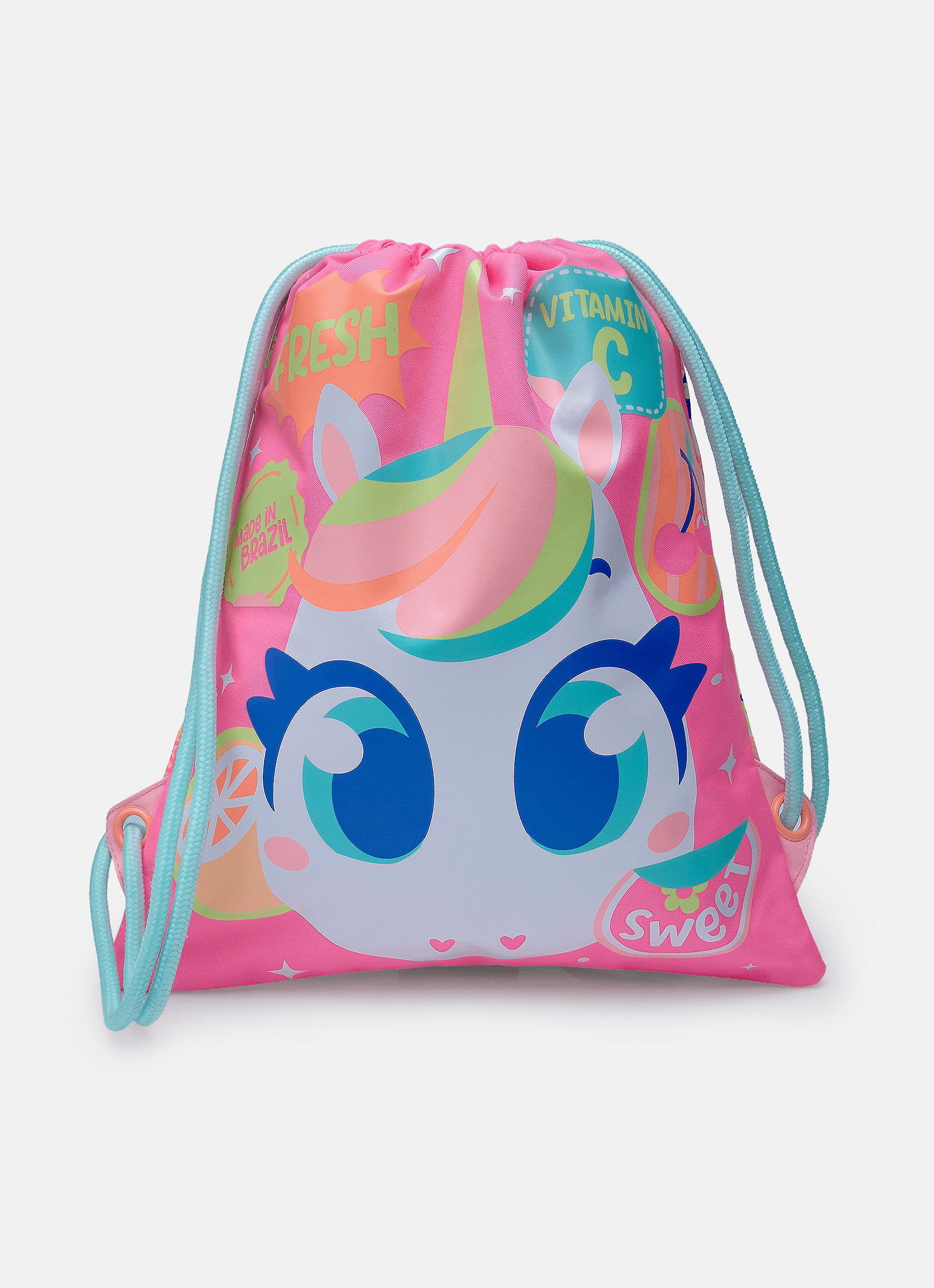 Mochila-Saquinho-Unicornio-Frutas